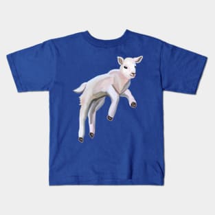 Cute Galloping Baby Spring Lamb Kids T-Shirt